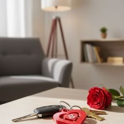 Obesek srček s črko